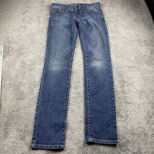 GUESS Daredevil Skinny Leg Jeans Womens 24 28x30 Blue Low Rise Stretch